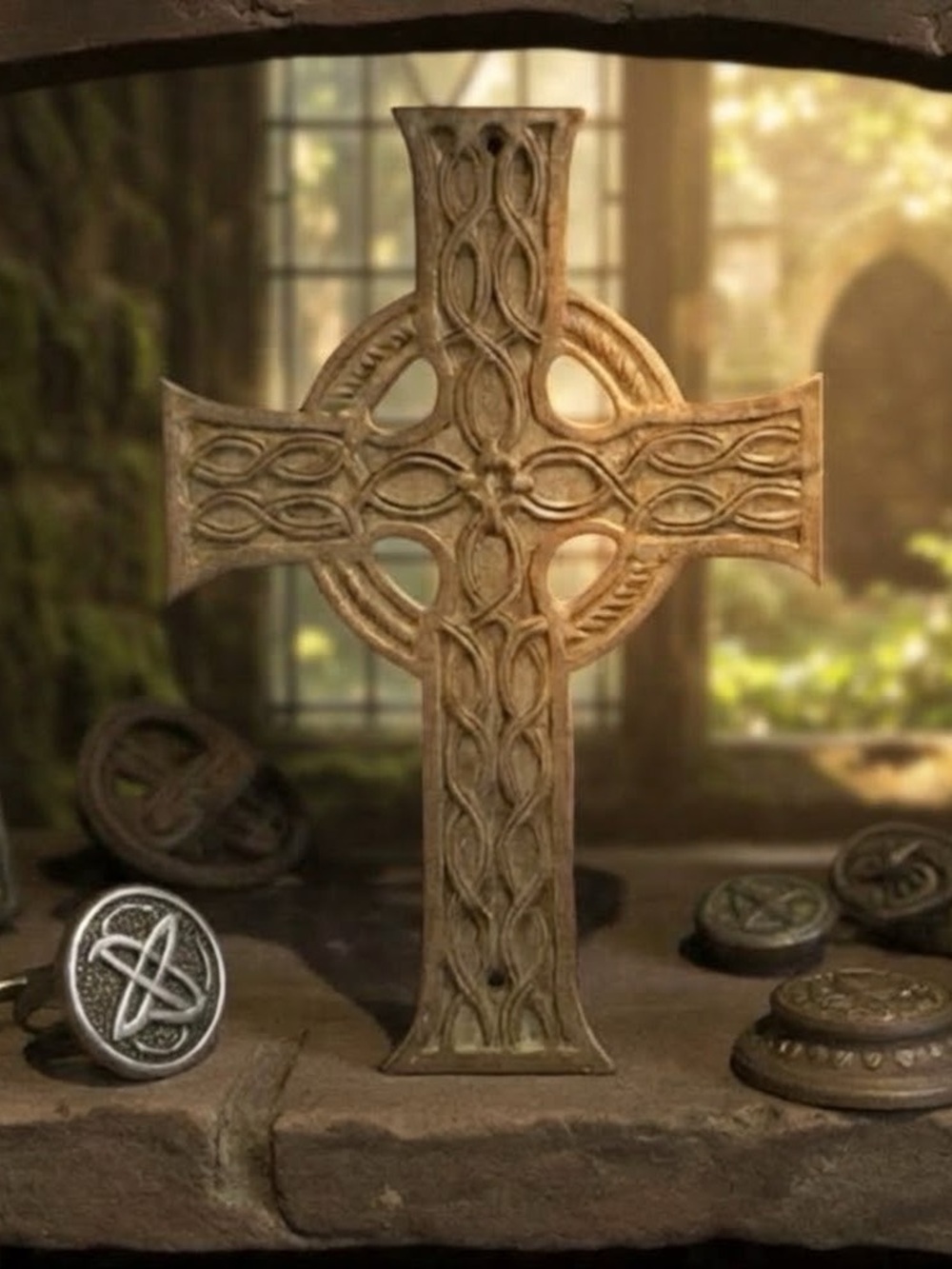 Decorative Celtic Cross Wall Art- Metal